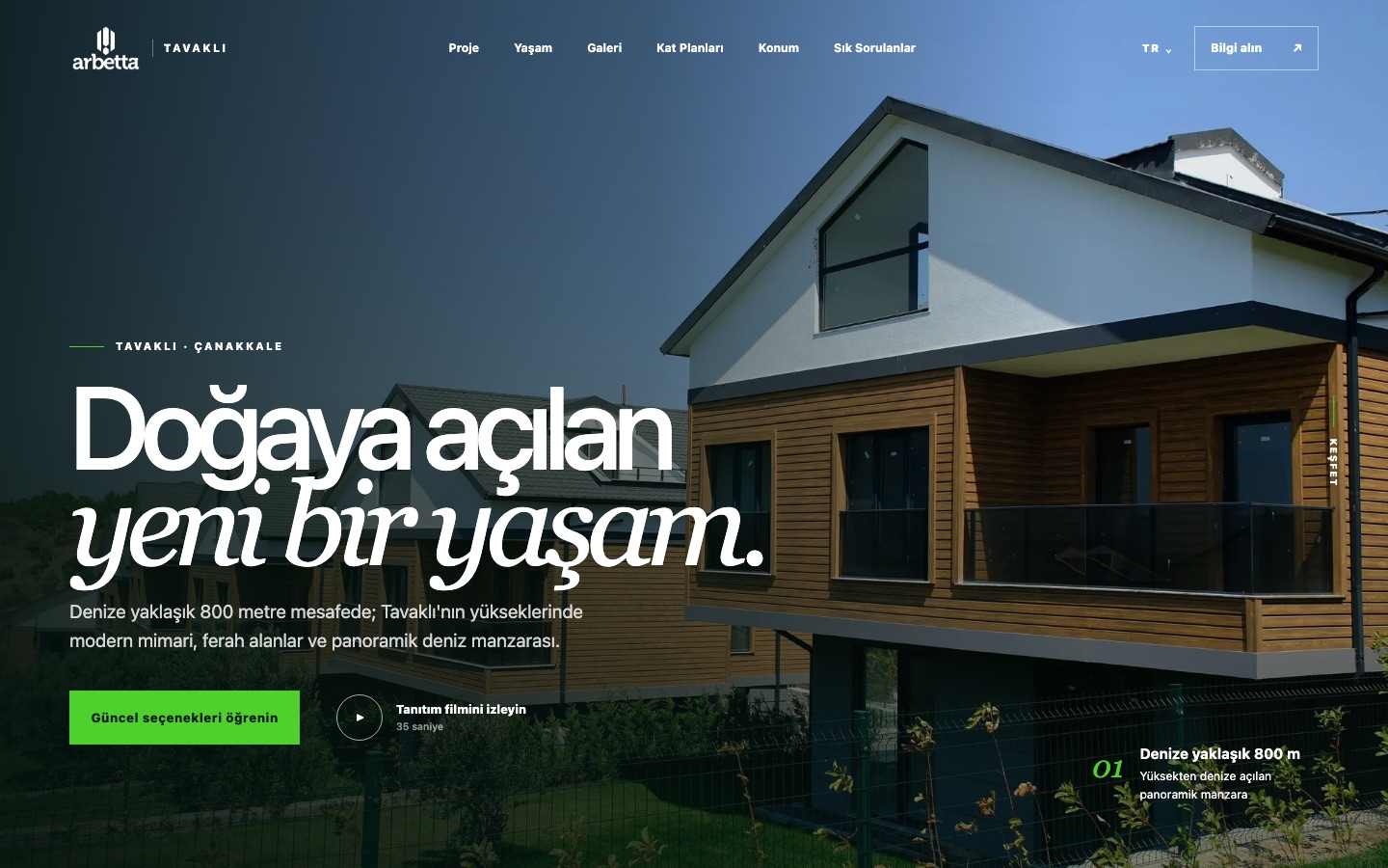 Arbetta Tavaklı canlı site ana sayfa görünümü