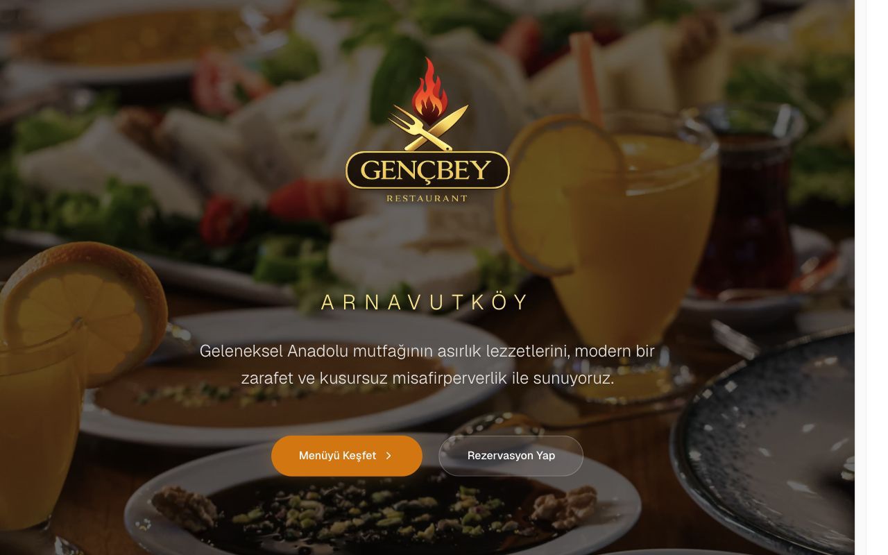 Gençbey canlı site ana sayfa görünümü